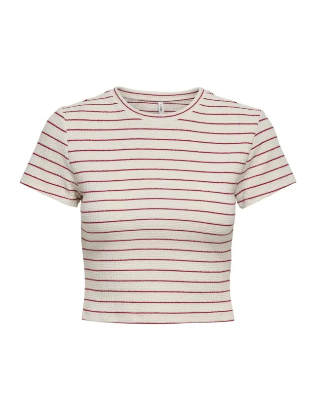 ONLY Onlanits S/S O-Neck Cropped Top maglietta S