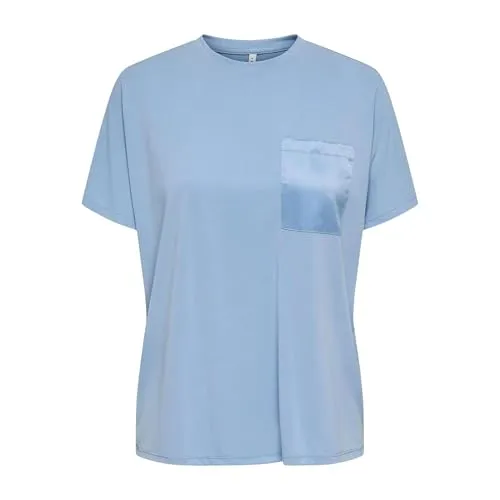 ONLY Free Pocket camicia donna blu lyocell