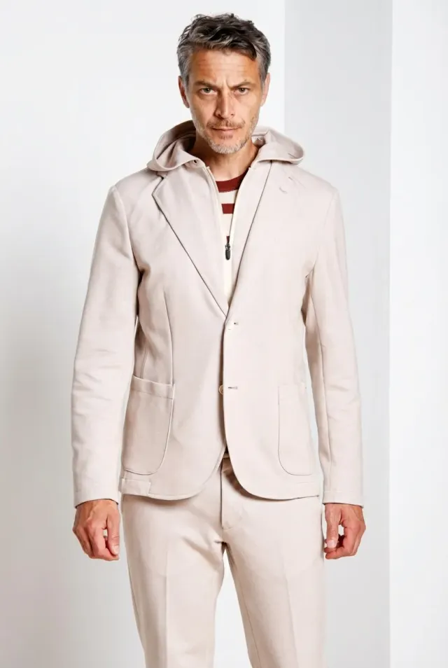 Mason's Da Vinci Golf blazer uomo beige jersey
