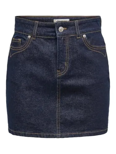 ONLY Onljuicy Minigonna Jeans Blu Scuro XS denim
