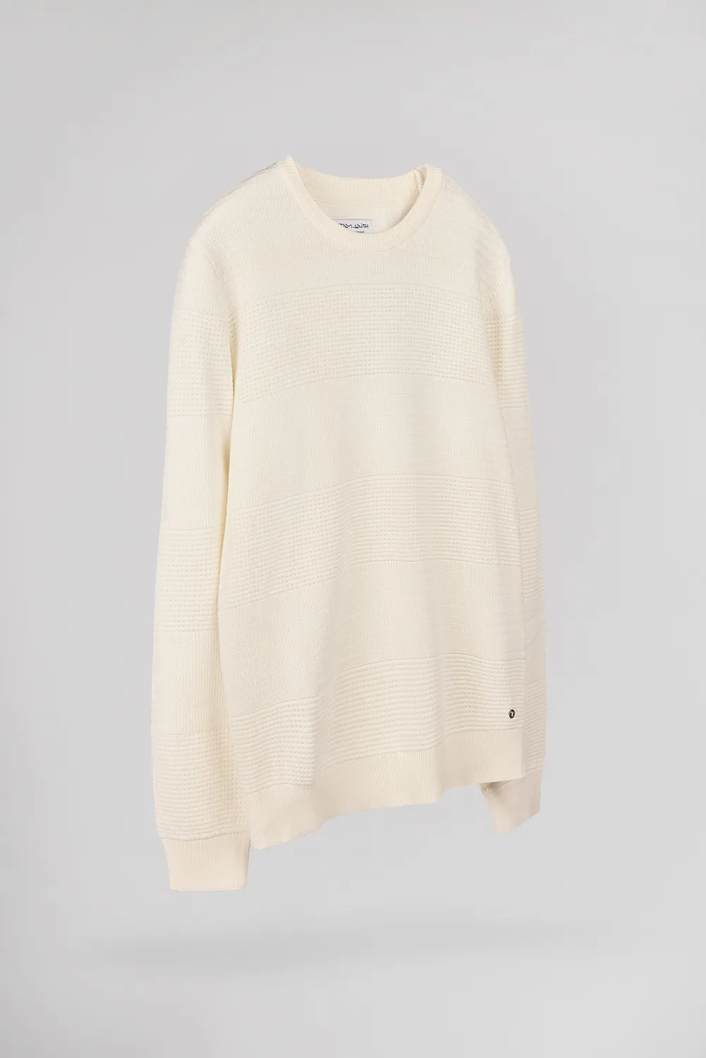 Teddy Smith P-Roni maglione uomo middle white cotone