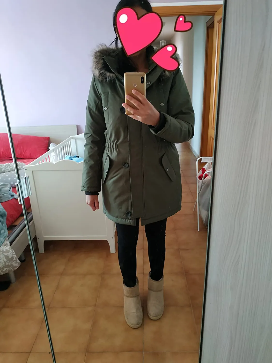 ONLY Onliris Parka giubbotto donna cappuccio pelliccia