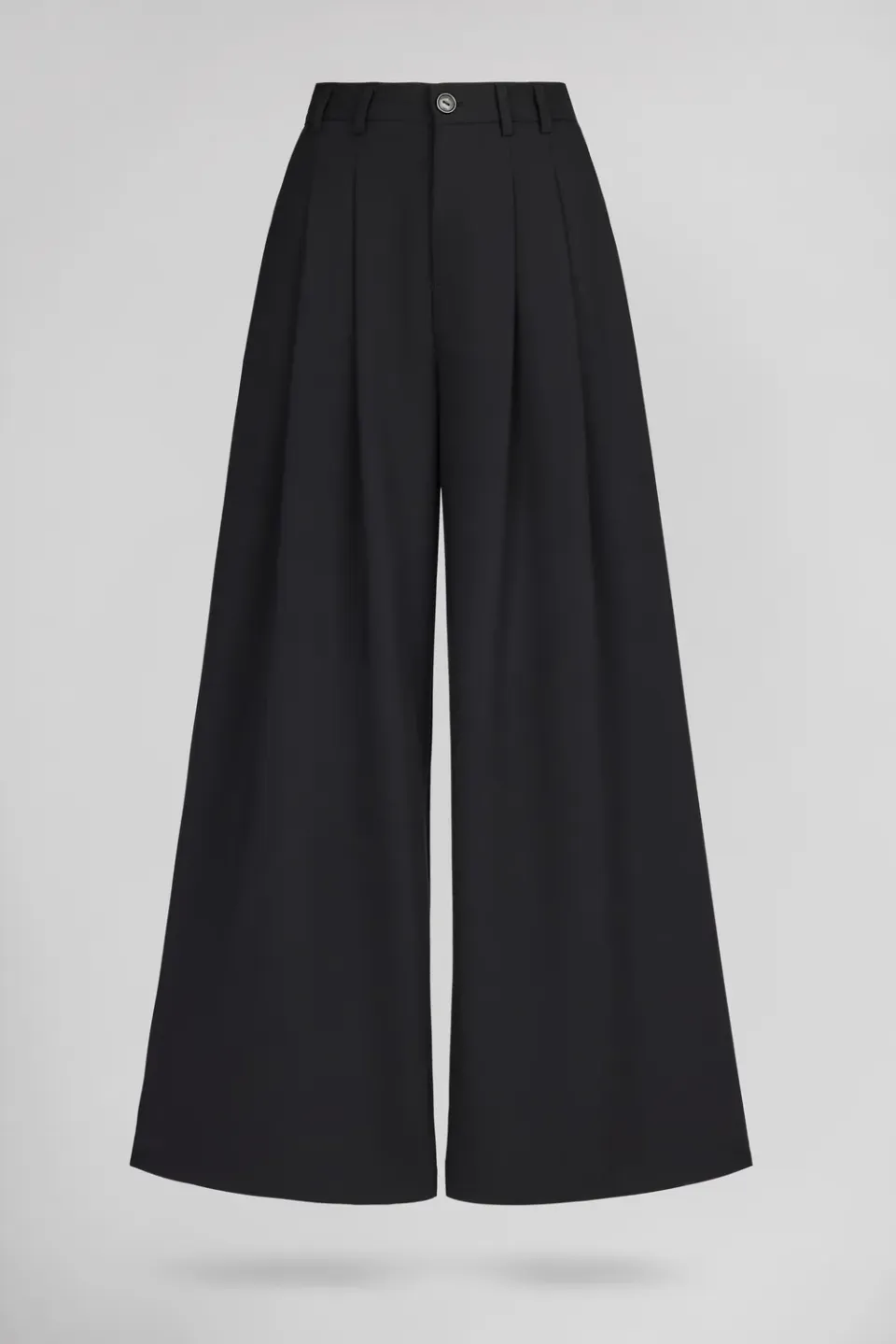 Teddy Smith P-Miley pantalone wide leg nero donna vita alta