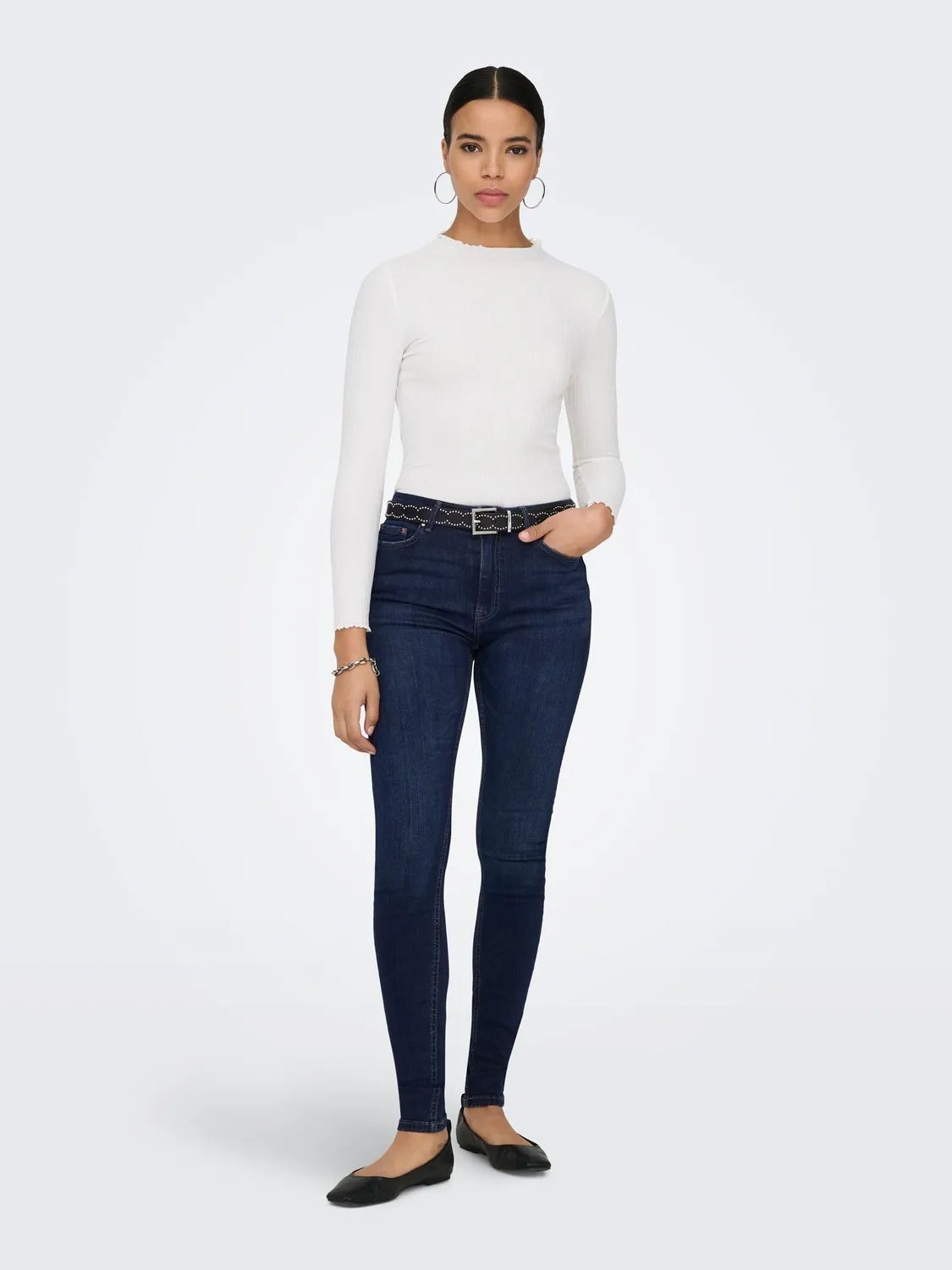 Only Onlpower jeans skinny donna vita media XL 34L