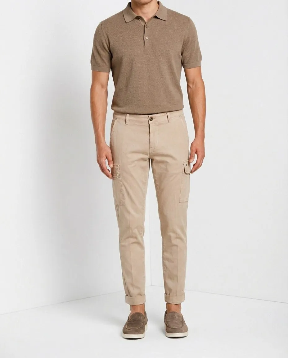 Mason's Chile cargo uomo beige medio extra slim