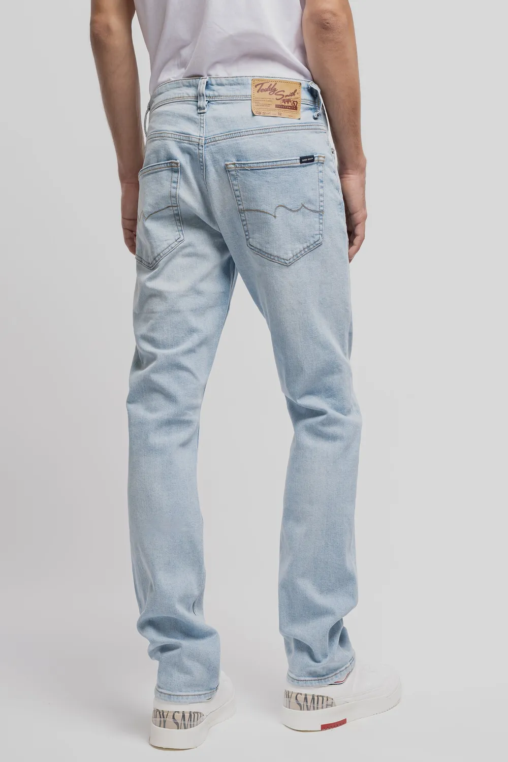 Teddy Smith Reg jeans uomo dritto bleached L32
