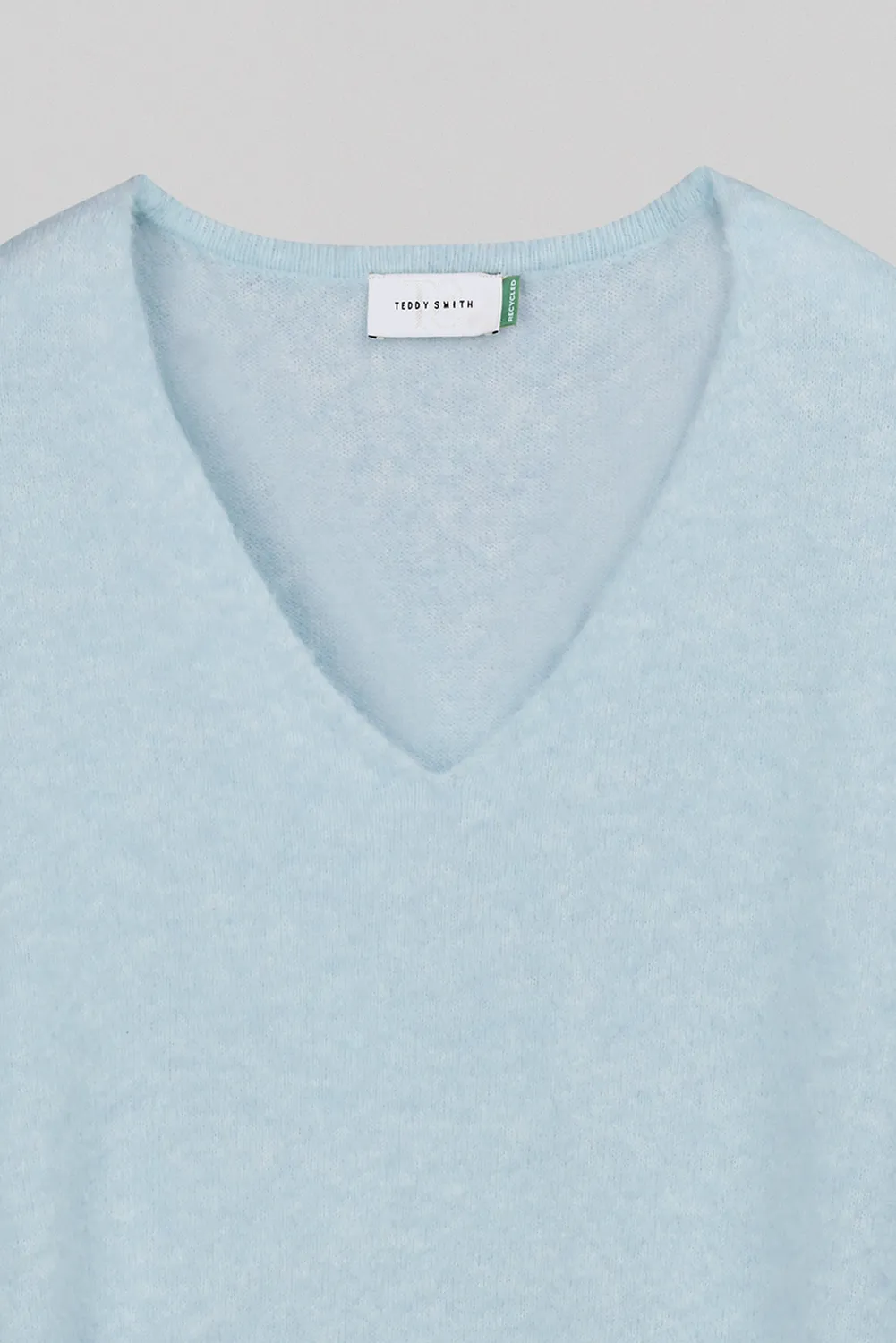 Teddy Smith P-Billie pull azzurro scollo V donna