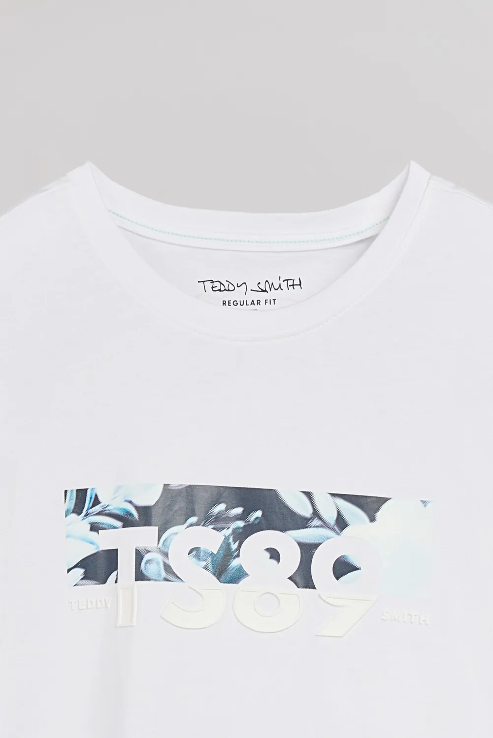Teddy Smith T-Ezio 2 T-Shirt Uomo Bianco Floreale