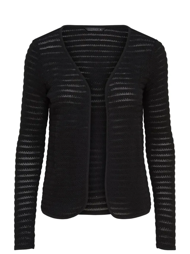 ONLY Cardigan Corto Maglia Donna Nero Taglia S