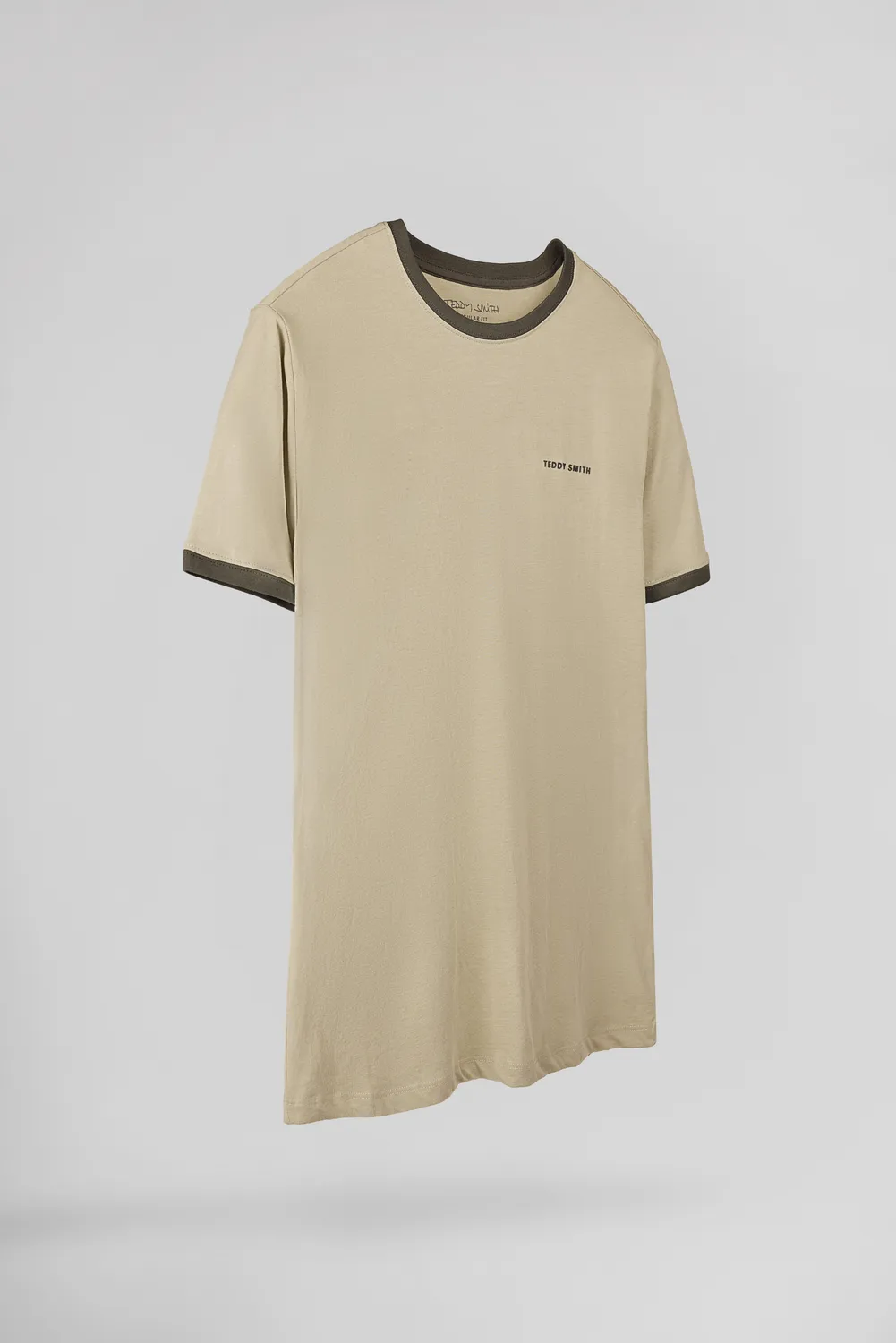Teddy Smith The-Tee 2 R MC t-shirt beige cotone uomo
