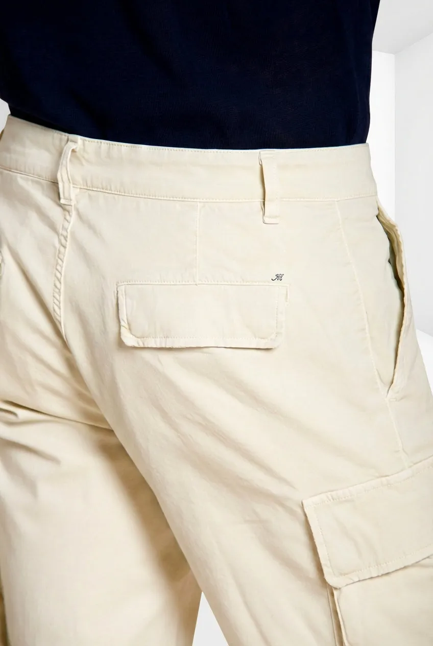 Mason's Chile bermuda cargo uomo beige slim stretch