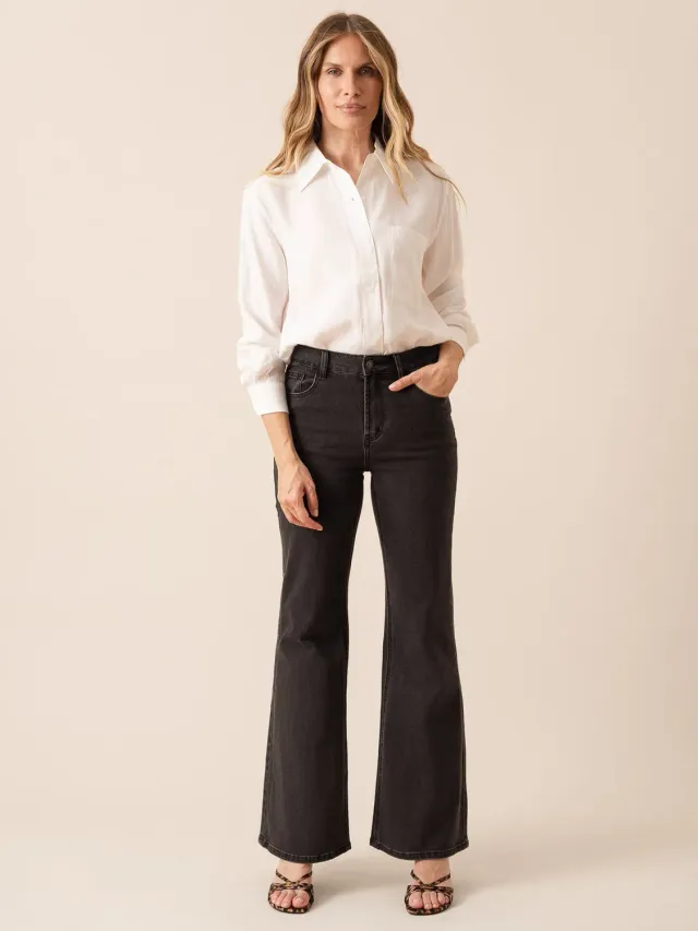 Oraije Emily jeans bootcut grigio denim