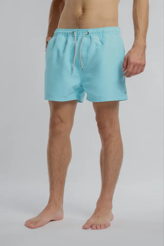 Teddy Smith S-Angel costume mare uomo Blu Lagon tinta unita