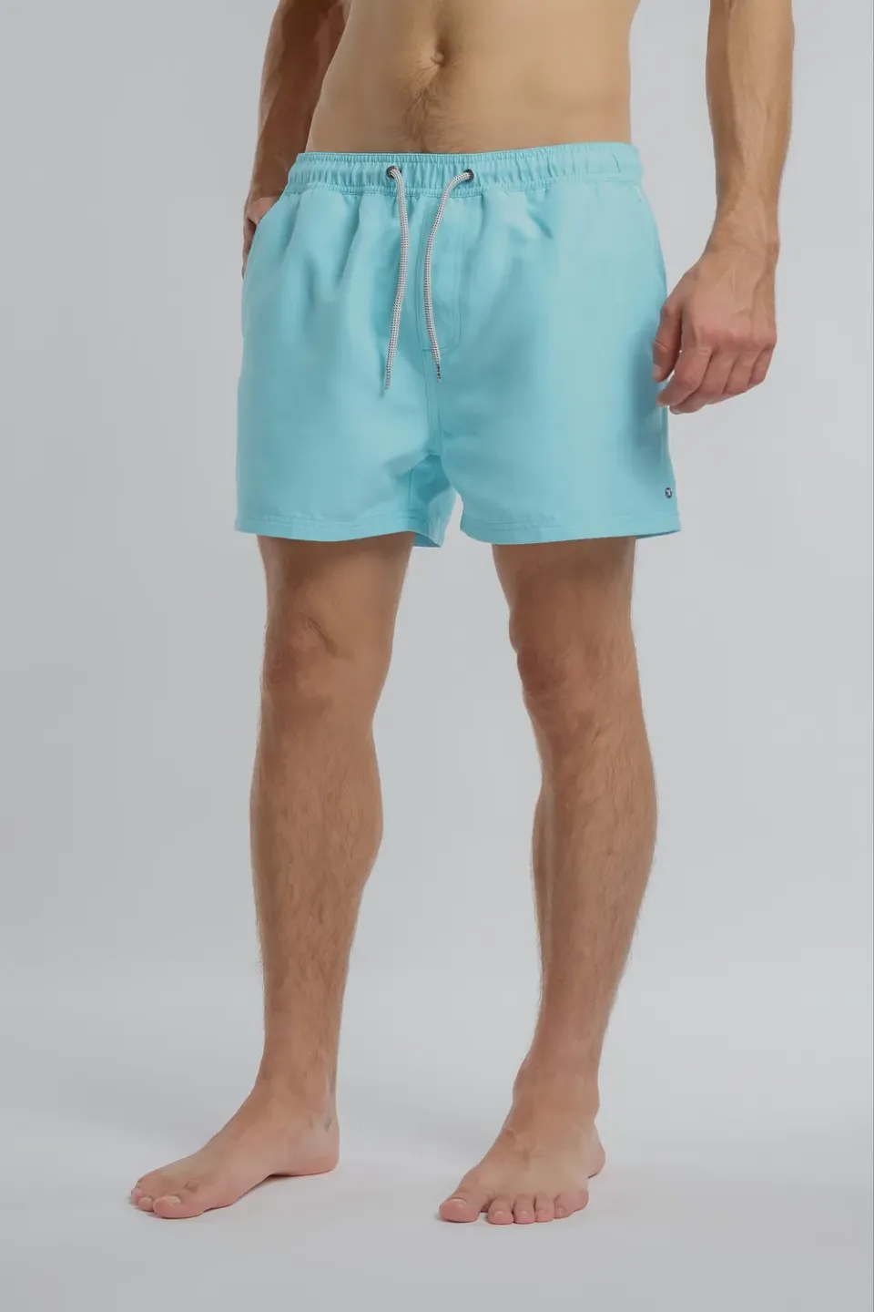 Teddy Smith S-Angel costume mare uomo Blu Lagon tinta unita