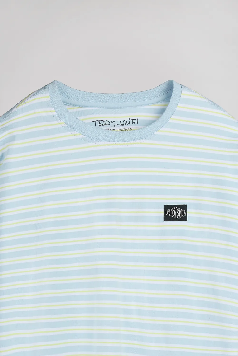 Teddy Smith T-Stry maglietta ragazzo azzurro righe cotone