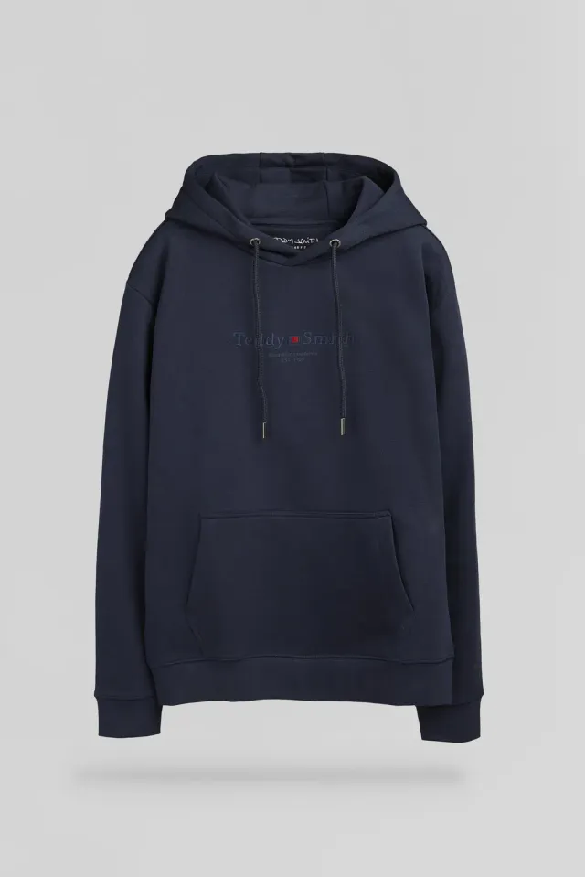 Teddy Smith S-Jim Hoody felpa total navy uomo