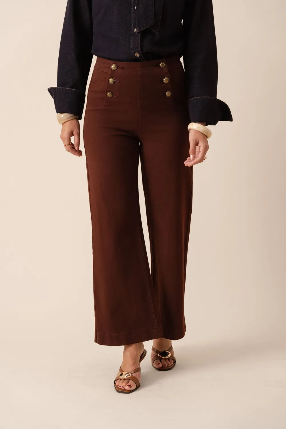 Oraije Victorine jeans paprika bottoni wide