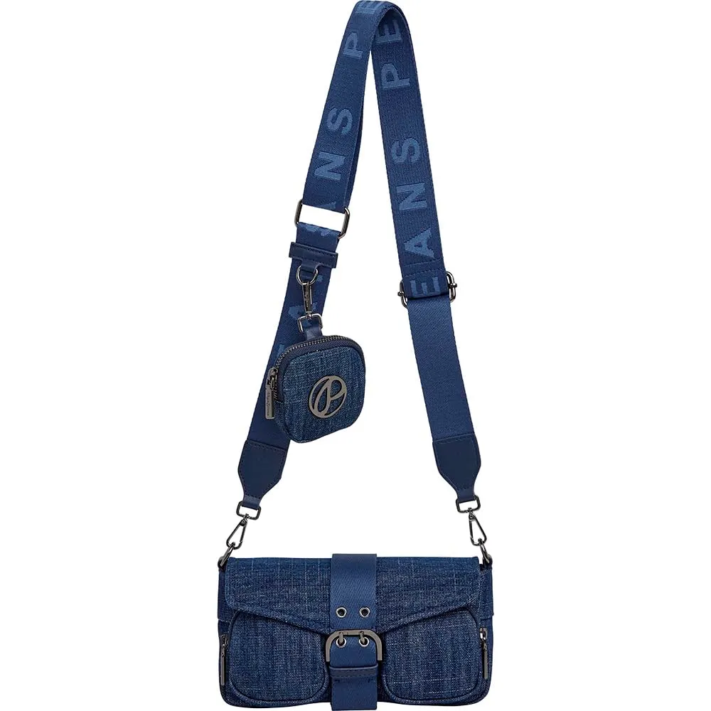 Pepe Jeans Giselda borsa tracolla donna viola multi tasche