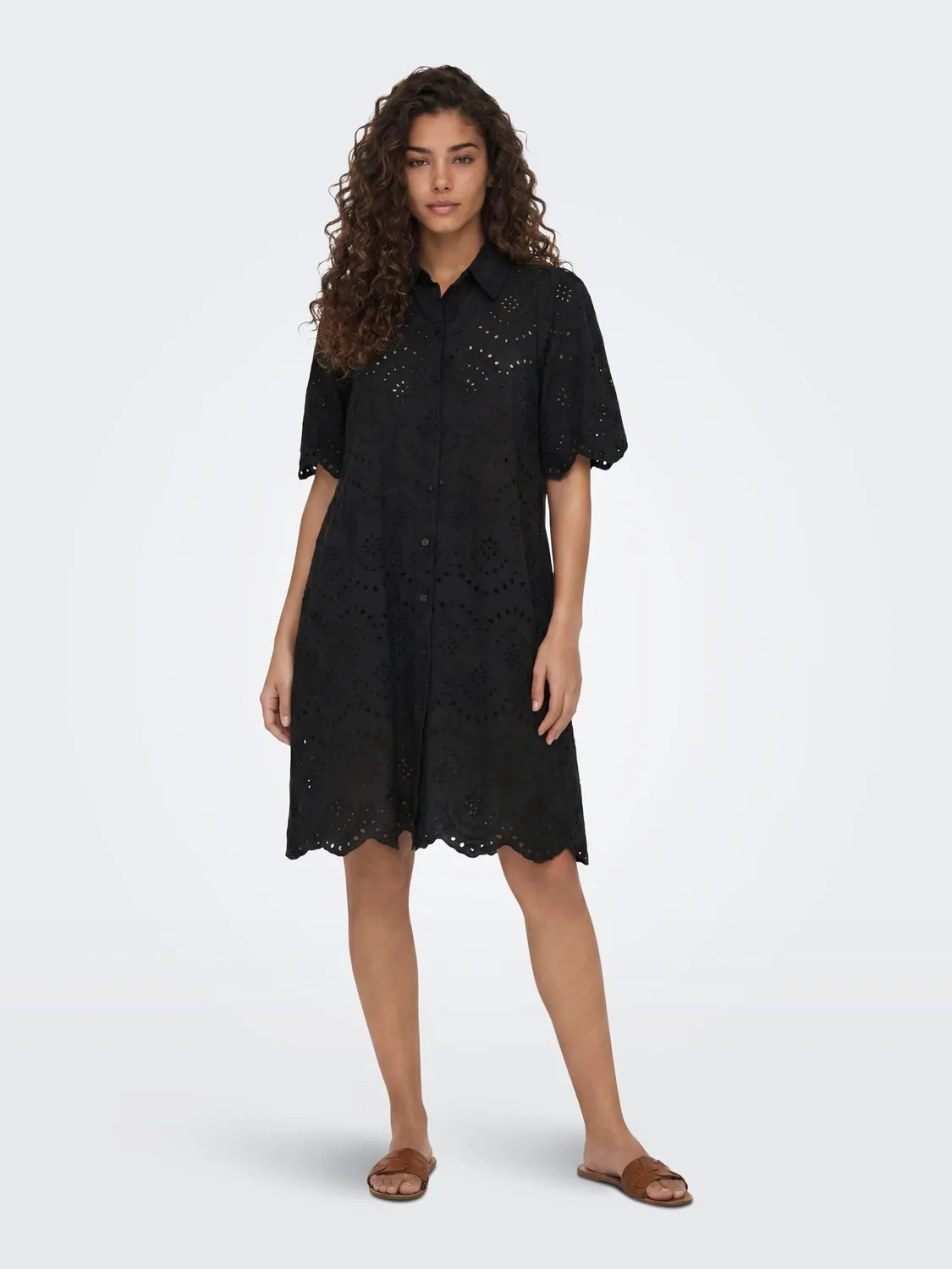 ONLY Onlvalais Vestito Corto Nero Leggero