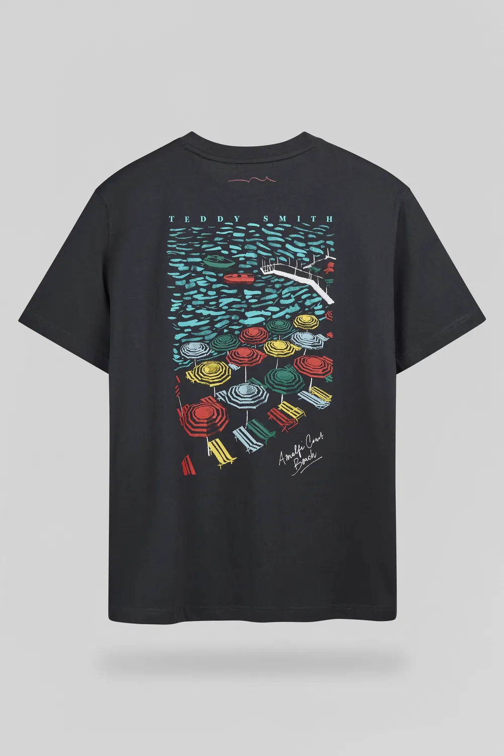 Teddy Smith T-Edric MC T-Shirt Uomo Blu Navy Cotone