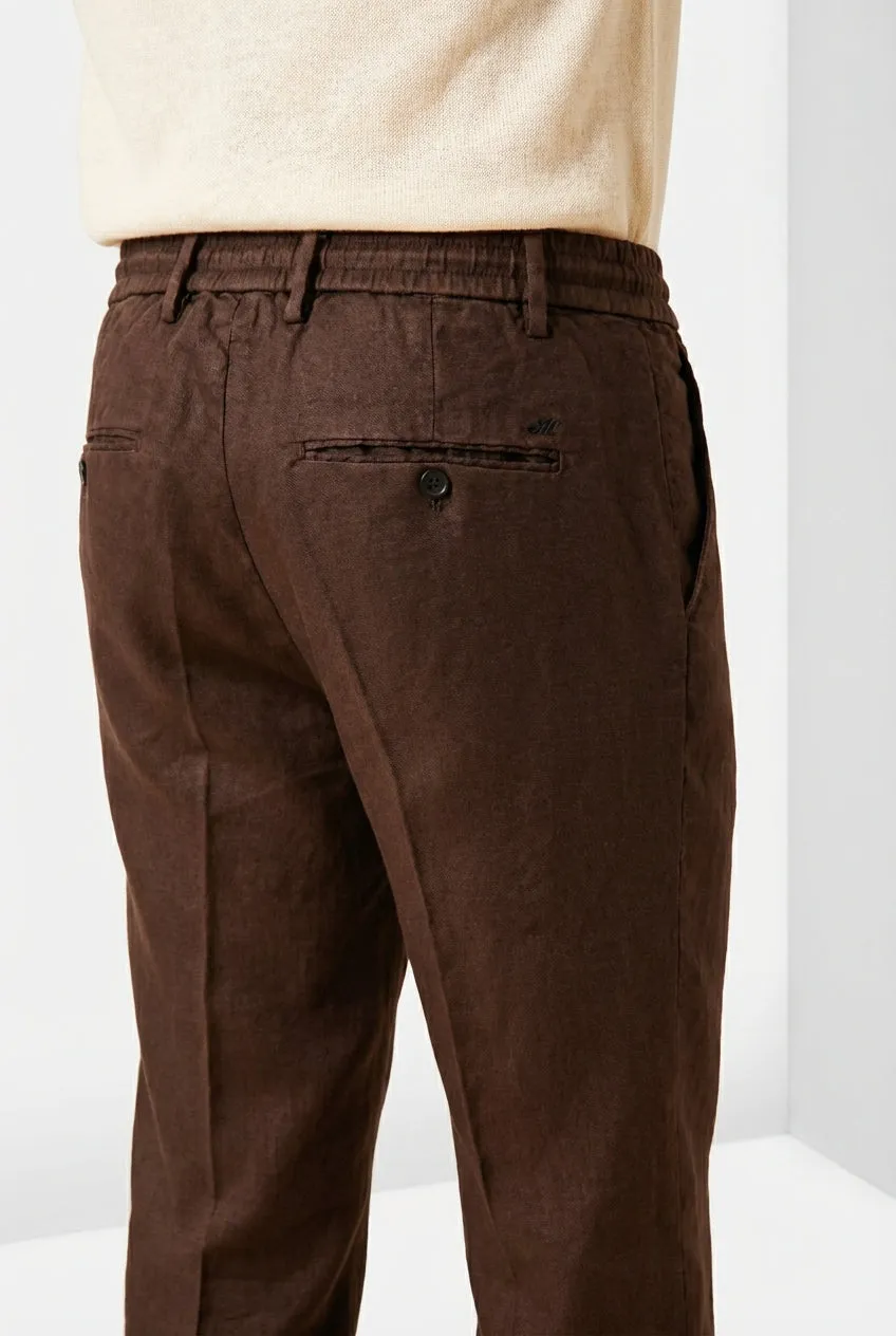Mason’s Milano Jogger Pantalone Chino Uomo Marrone Extra Slim