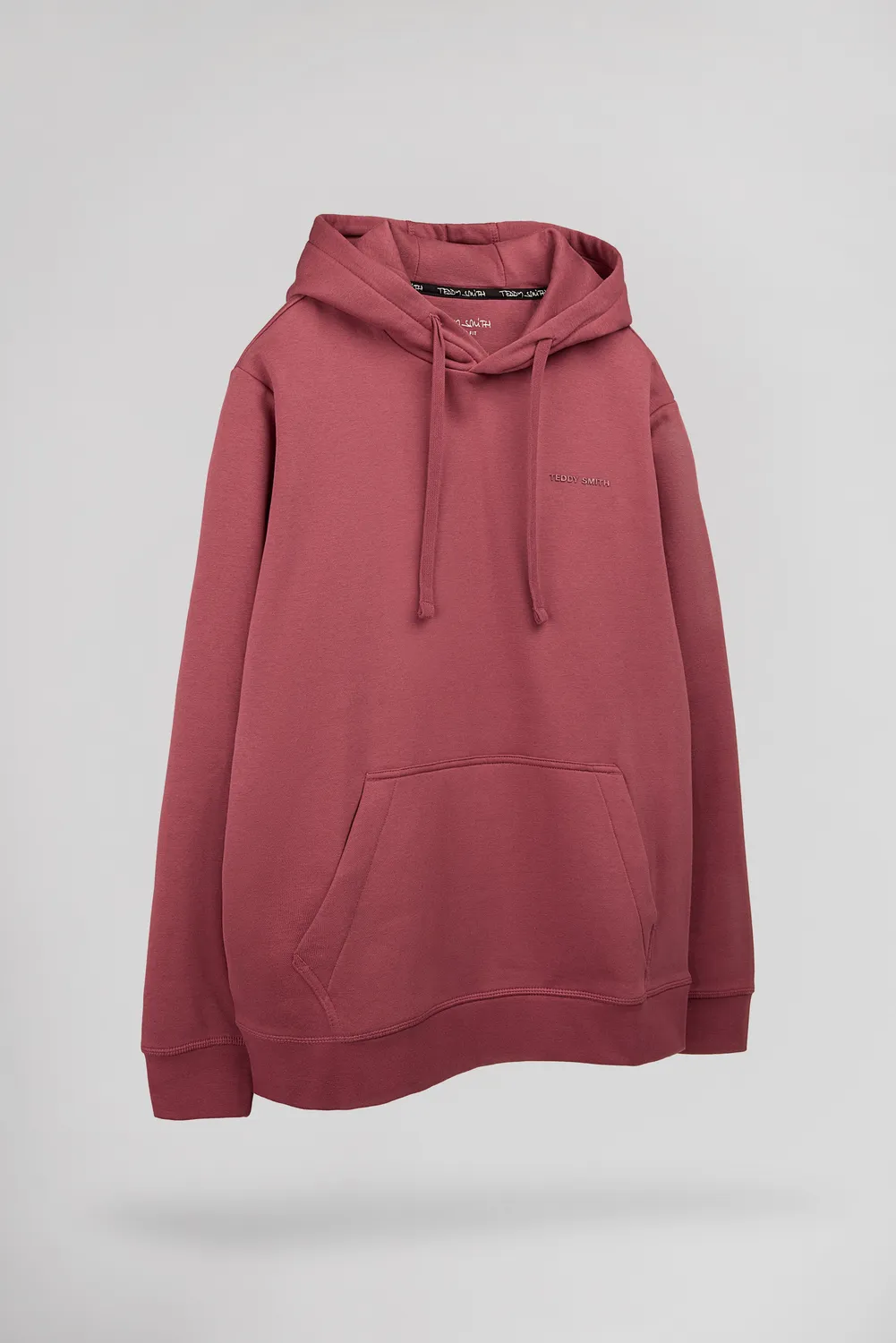 Teddy Smith S-Nark Hoody Felpa Uomo Lampone Scuro