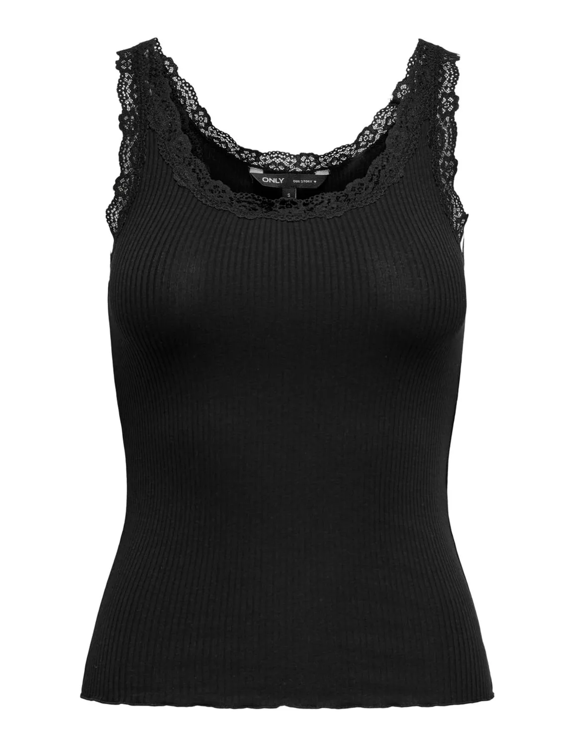 ONLY Onlsara Sharai canotta donna con pizzo nero