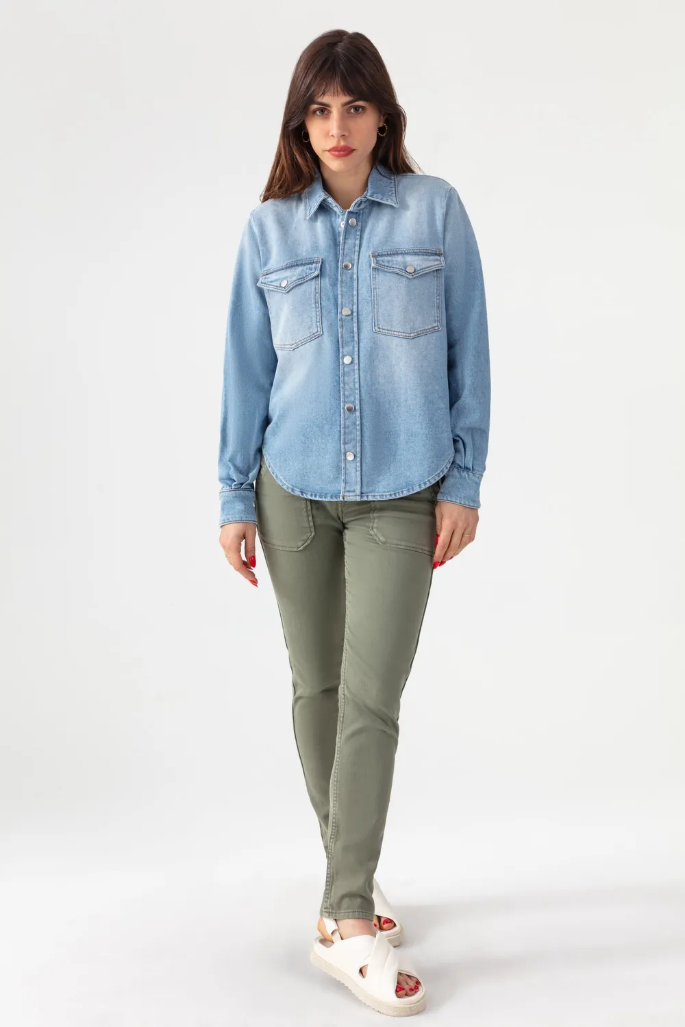 Acquaverde Topaze Camicia Jeans Used Bleached