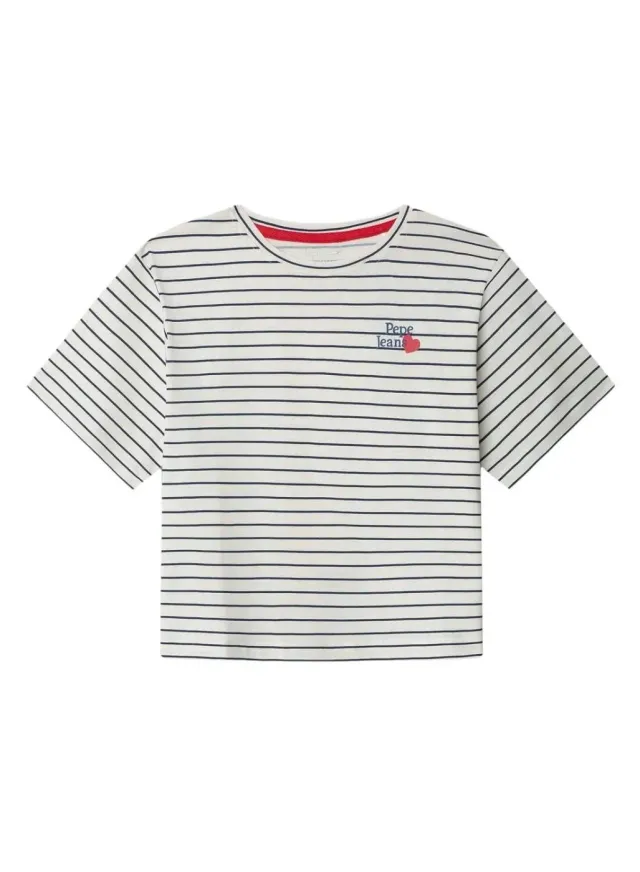 Pepe Jeans Gertrudis T-Shirt Bambina 10 Anni a Righe