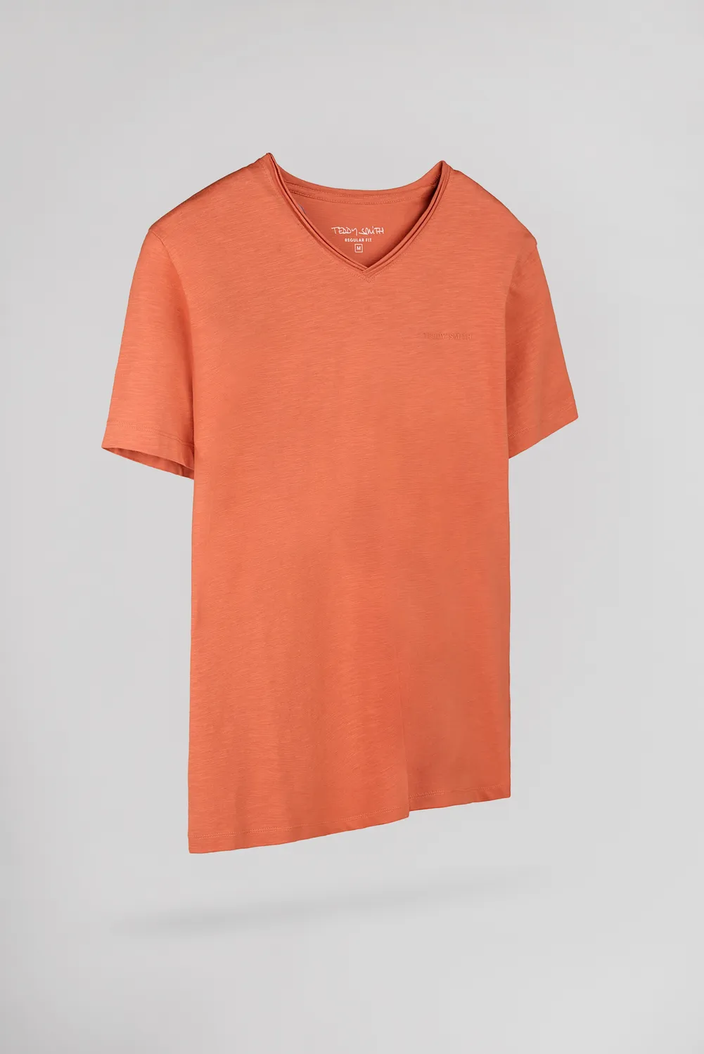 Teddy Smith T-Gildas T-Shirt Uomo scollo V rossa