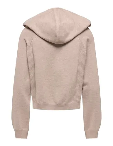 ONLY Onlgigi LS felpa cappuccio grigia corta