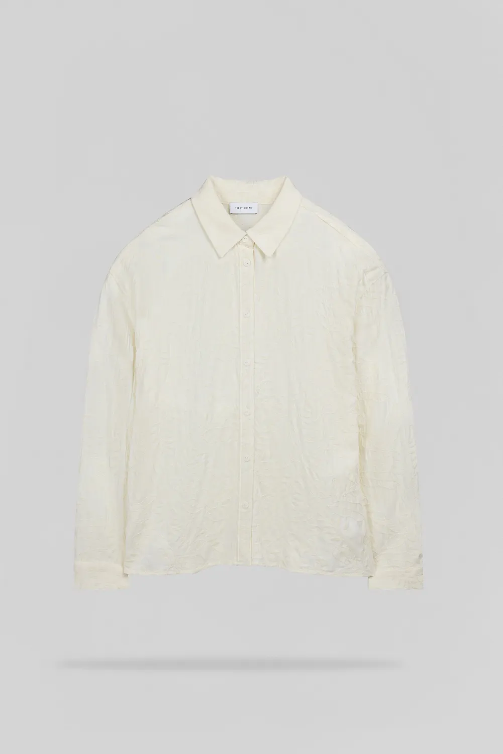 Teddy Smith C-Eline Middle White camicia donna viscosa ricamata