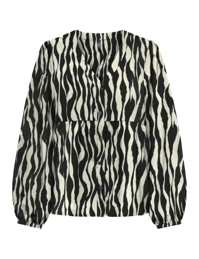 ONLY Onlnova Life Elite L/S Ebba Top nero manica lunga