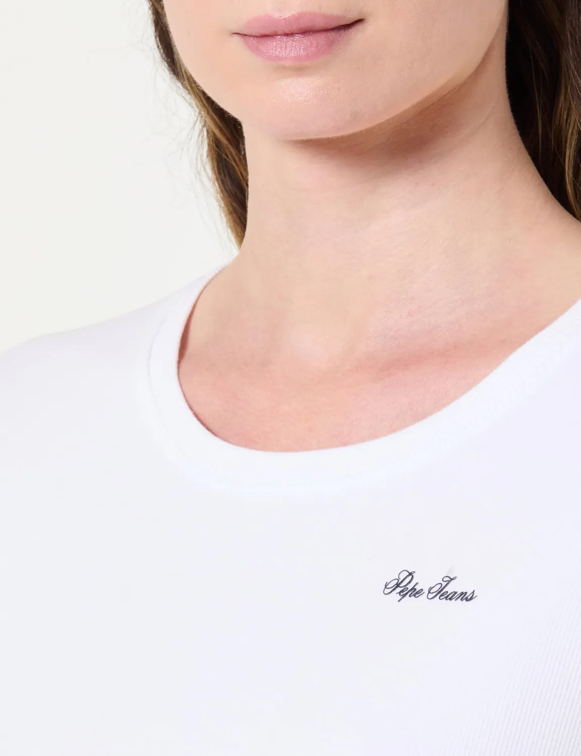 Pepe Jeans Basic Rib t-shirt donna maniche lunghe taglia L
