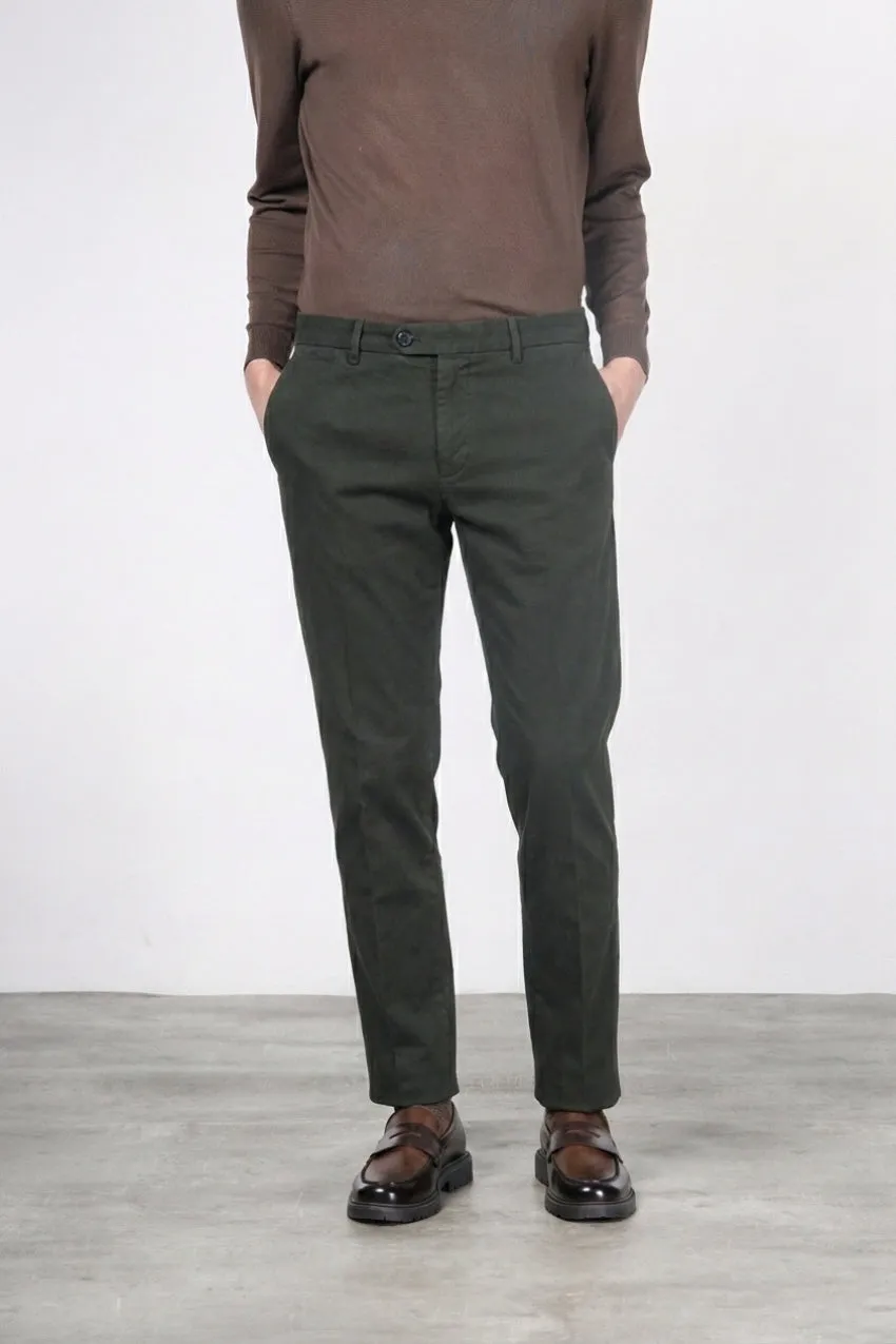 Mason's Paris Style chino tricotina verde scuro uomo