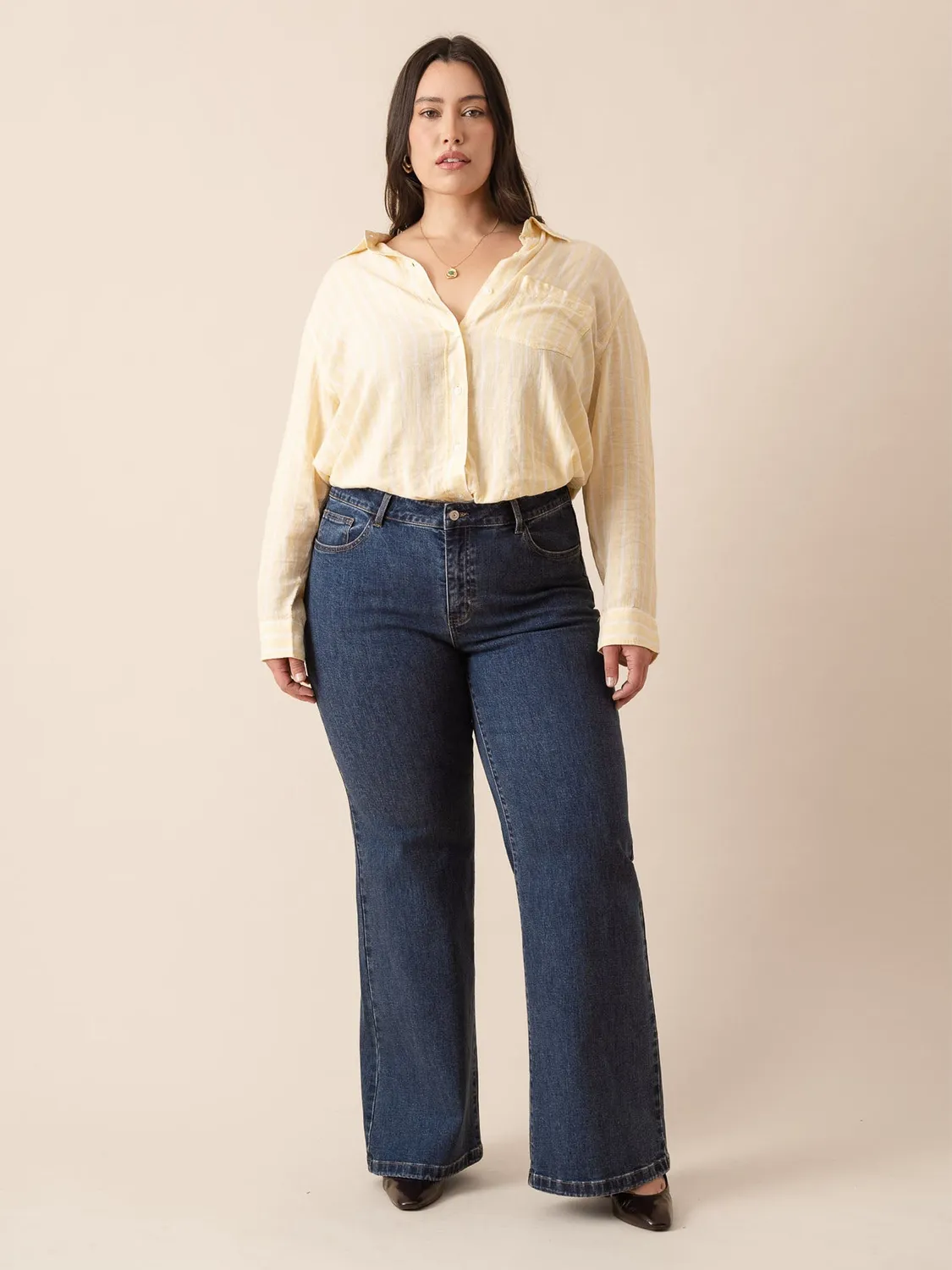 Oraije Gabriel jeans wide blu gamba larga