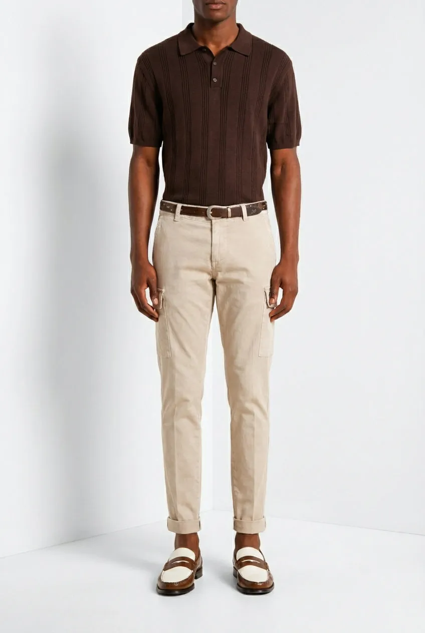 Mason's Chile Cargo Uomo Beige Chiaro Extra Slim Fit