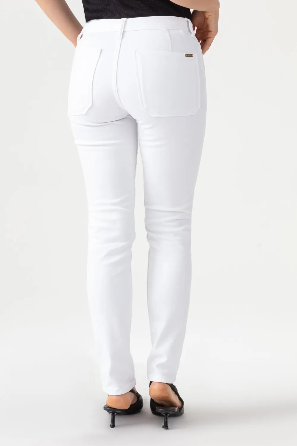 Acquaverde Pierce White pantaloni stretch caviglia