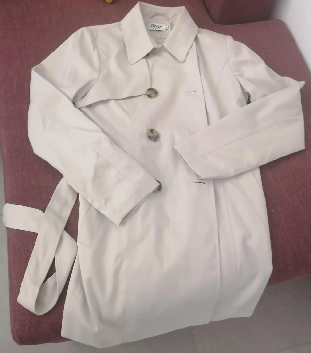 ONLY Onlvalerie trench nero donna leggero