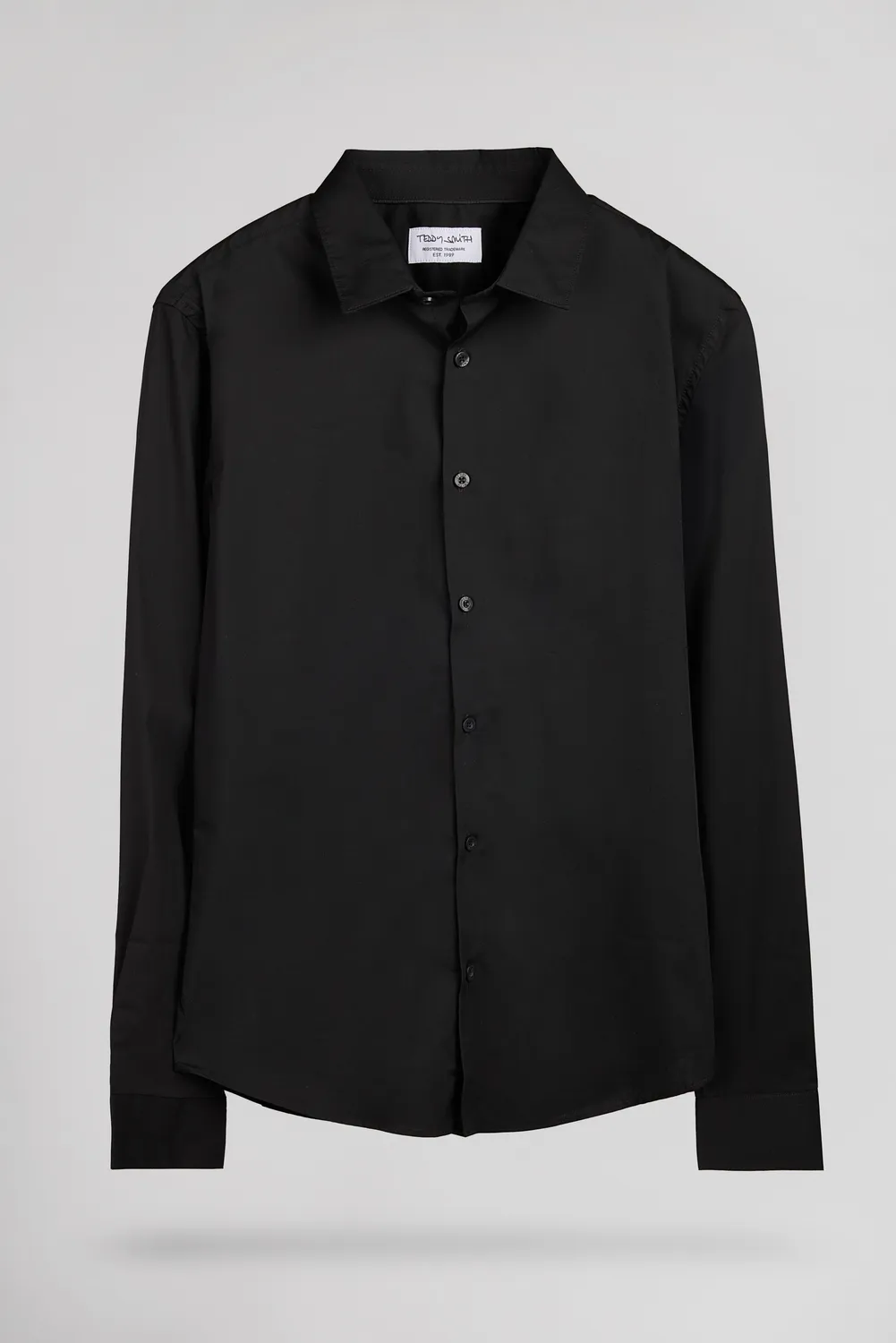 Teddy Smith C-Oswald ML Camicia Uomo Charbon Elasticizzata
