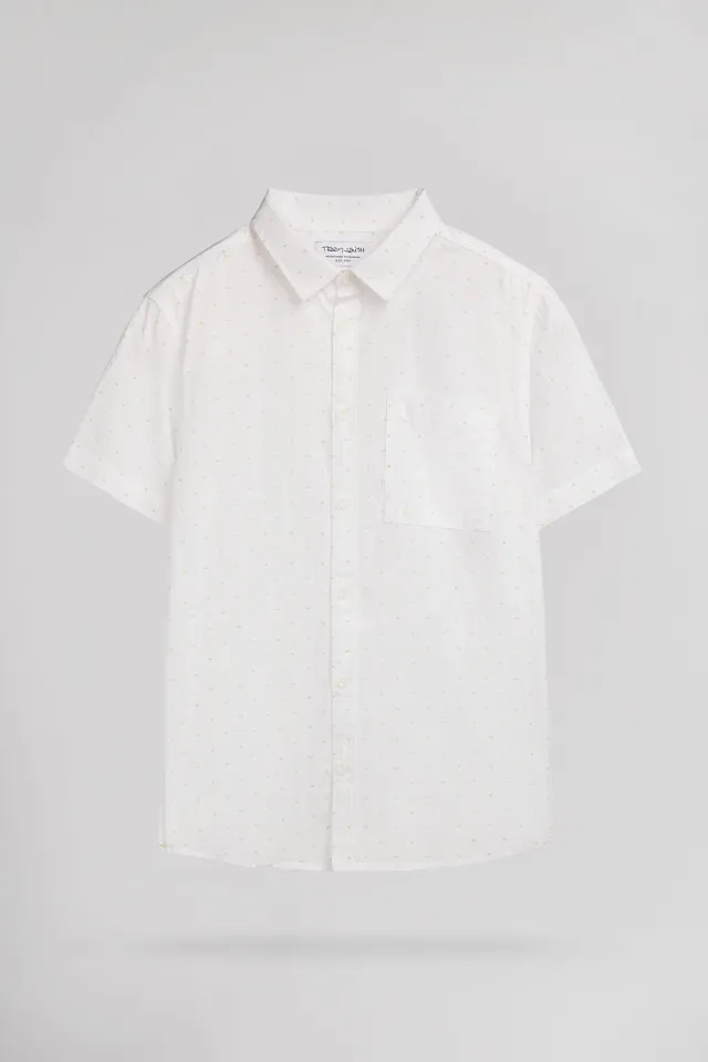 Teddy Smith C-Floral MC camicia ragazzo bianca floreale