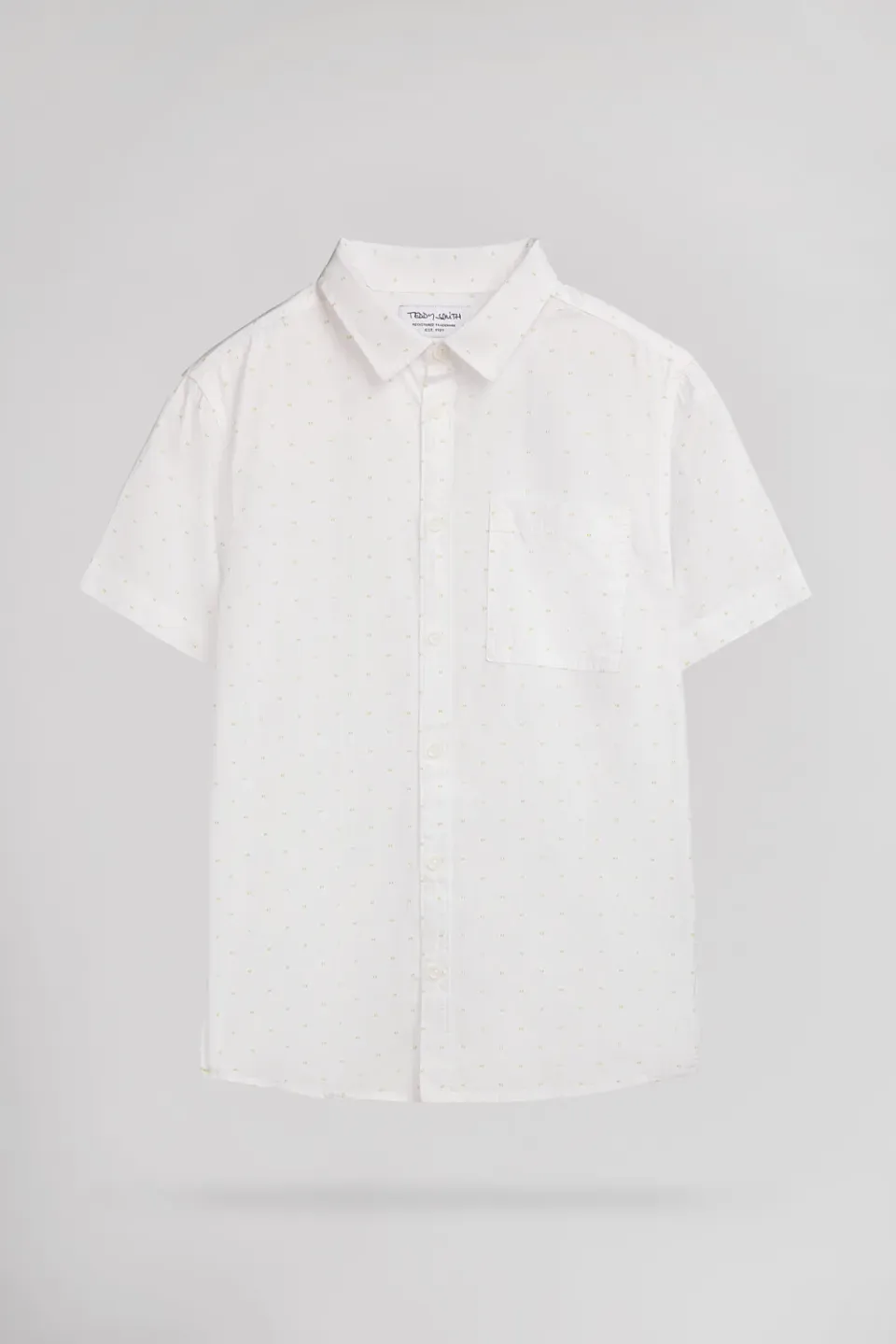 Teddy Smith C-Floral MC camicia ragazzo bianca floreale