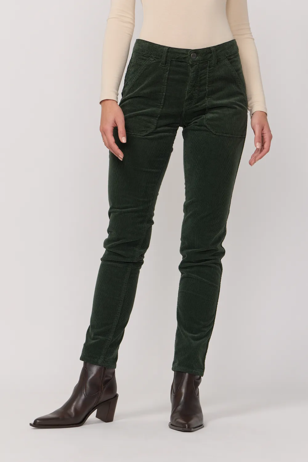 Acquaverde Pierce pantaloni velluto English Green