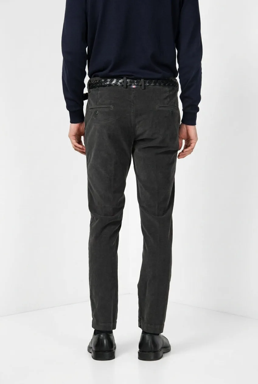 Mason's Torino chino uomo marrone velluto 1000 righe slim