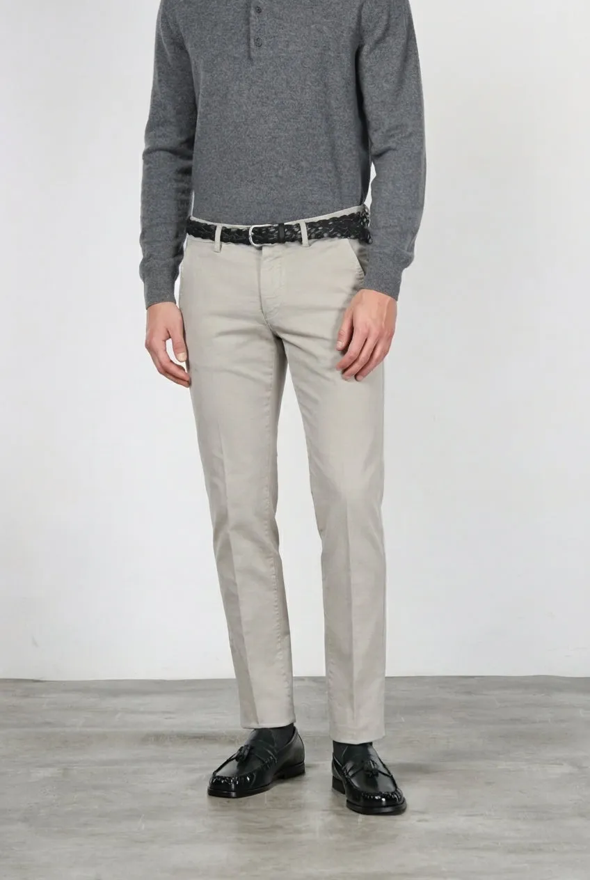 Mason's Torino chino uomo grigio velluto slim