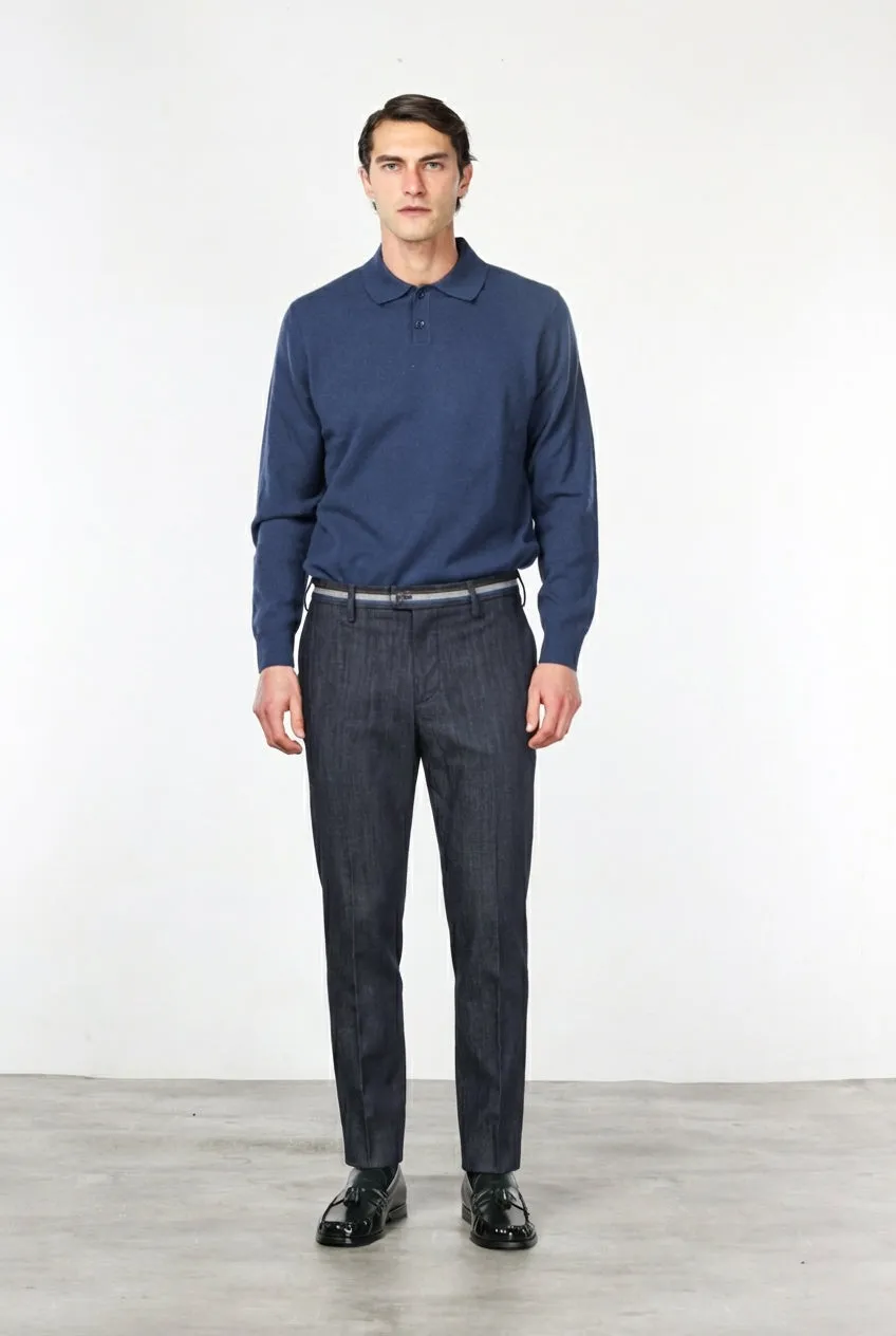 Mason's New York Winter chino denim blu navy regular