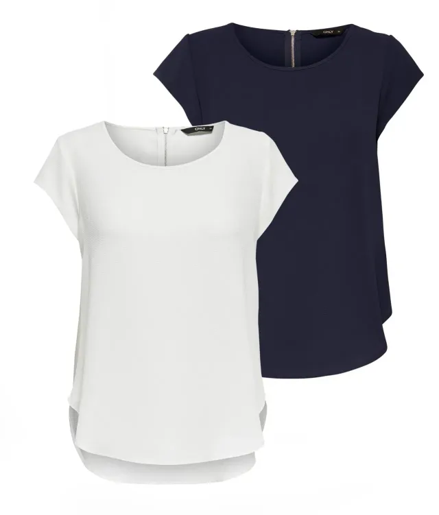 ONLY Onlvic Top Donna Fluido con Zip