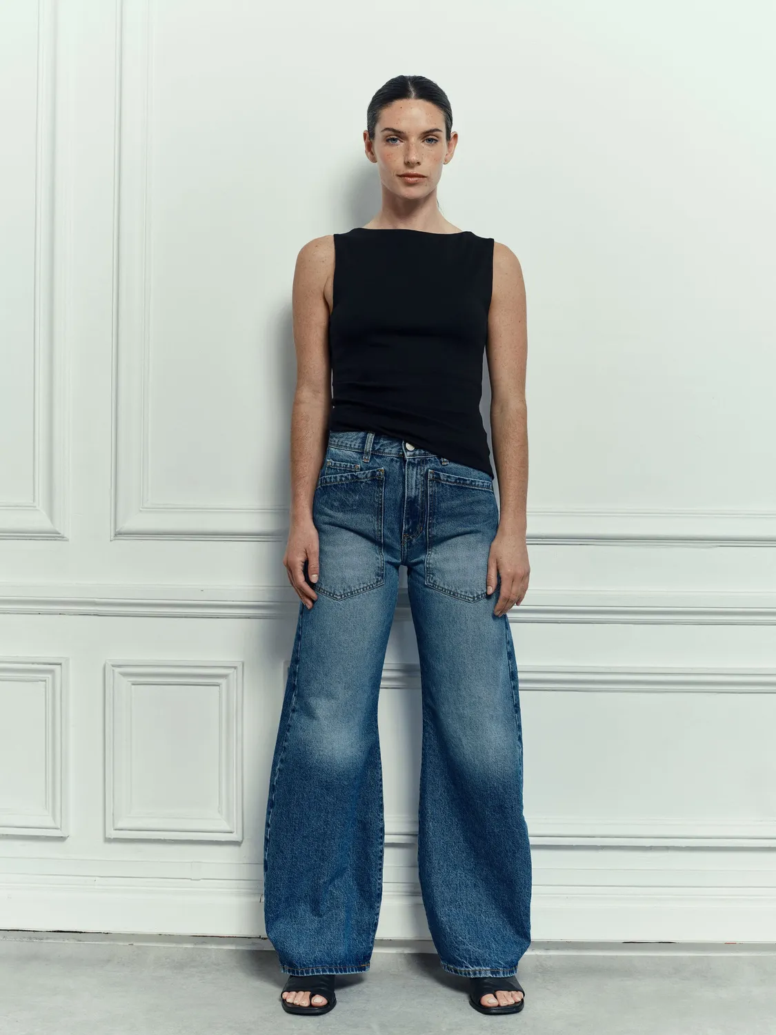 acquaverde Kendra jeans Aged Wash barrel