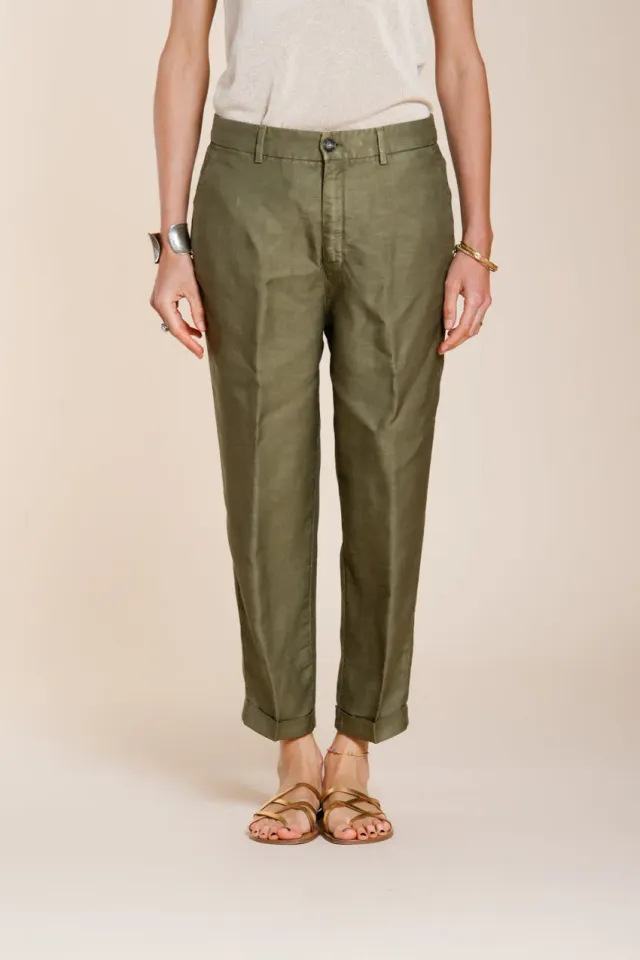 Mason's Linda Summer chino donna salvia relaxed lino
