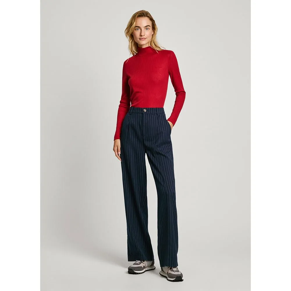 Pepe Jeans Flory T-Shirt Donna Collo Alto Bianca